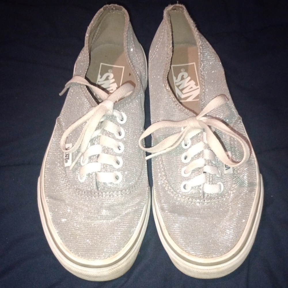 Vans Women's Shimmering Silver Sneakers